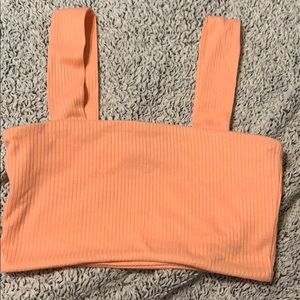 Cropped ribbed tank top